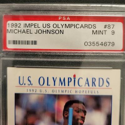 Sale Photo Thumbnail #165: 1992 Impel US Olympicards Michael Johnson PSA Mint 9