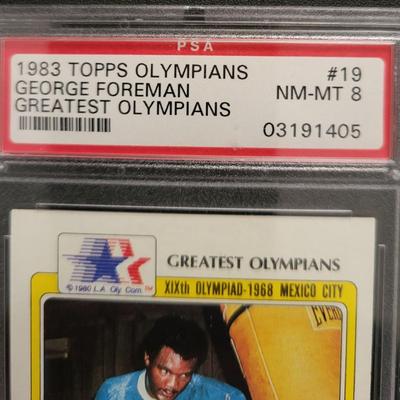 Sale Photo Thumbnail #170: 1983 Topps George Foreman Greatest Olympians PSA NM-MT 8
