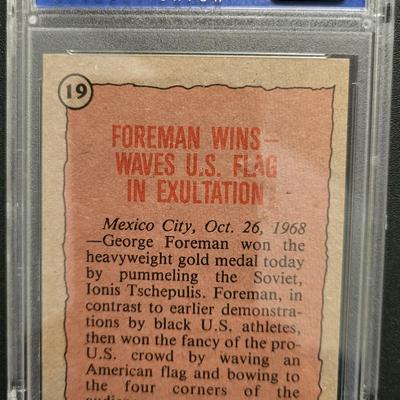 Sale Photo Thumbnail #172: 1983 Topps George Foreman Greatest Olympians PSA NM-MT 8