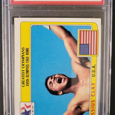 Sale Photo Thumbnail #174: 1983 Topps Cassius Clay Greatest Olympians PSA Mint 9