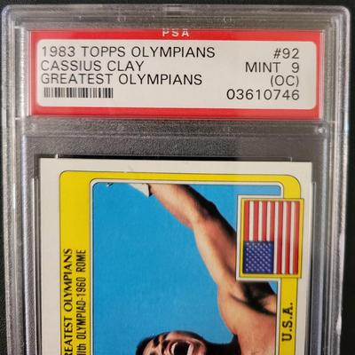 Sale Photo Thumbnail #175: 1983 Topps Cassius Clay Greatest Olympians PSA Mint 9