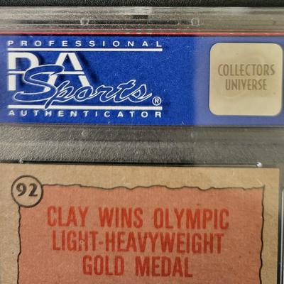 Sale Photo Thumbnail #176: 1983 Topps Cassius Clay Greatest Olympians PSA Mint 9