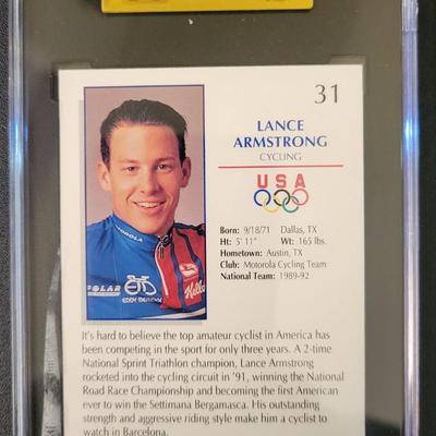 Sale Photo Thumbnail #180: 1992 Impel US Olympicards Lance Armstrong SGC 92 NM/MT+ 8.5