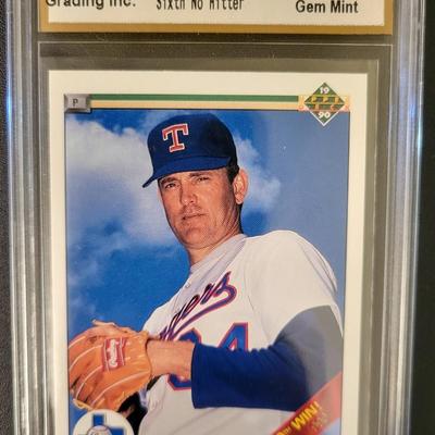 Sale Photo Thumbnail #203: 1990 Upper Deck Nolan Ryan Sixth No Hitter FGA Gem Mint 10