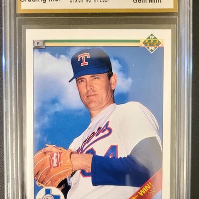 Sale Photo Thumbnail #199: 1990 Upper Deck Nolan Ryan Sixth No Hitter FGA Gem Mint 10