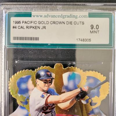 Sale Photo Thumbnail #210: 1995 Pacific Gold Crown Die Cuts Cal Ripken Jr AGS Mint 9.0