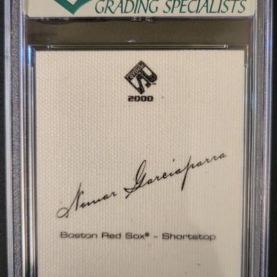 Sale Photo Thumbnail #221: 2000 Pacific Private Stock Artist Canvas Nomar Garciaparra AGS Mint 9.0