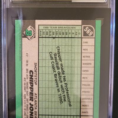 Sale Photo Thumbnail #227: 1991 Bowman Chipper Jones SCD Authentic Mint 9