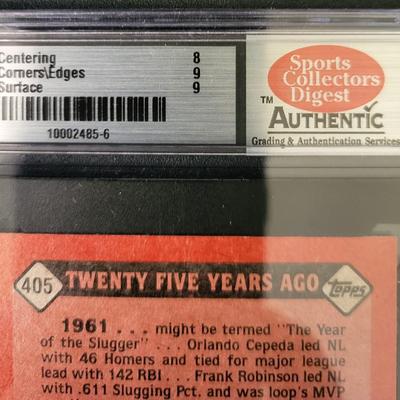 Sale Photo Thumbnail #231: 1986 Topps Roger Maris Turn Back the Clock SCD Authentic NM/MT 8.5