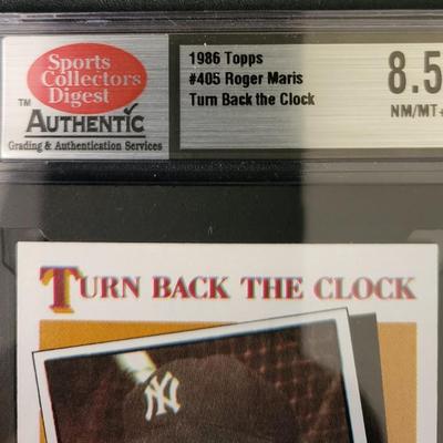 Sale Photo Thumbnail #230: 1986 Topps Roger Maris Turn Back the Clock SCD Authentic NM/MT 8.5