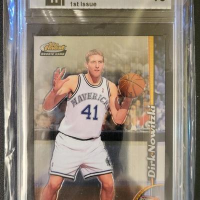 Sale Photo Thumbnail #239: 1998 Topps Finest Dirk Nowitzki 1st issue GAI Gem Mint 10