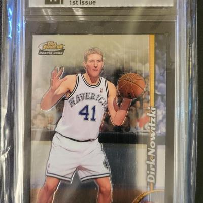 Sale Photo Thumbnail #243: 1998 Topps Finest Dirk Nowitzki 1st issue GAI Gem Mint 10