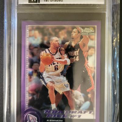 Sale Photo Thumbnail #244: 2000 Topps Chrome Kenyon Martin 1st Graded GAI NM-MT 8, #1 Draft Pick, Number 500/1999