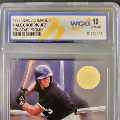 Sale Photo Thumbnail #250: 1993 Classic Images Alex Rodriquez Tri-Star Promo WCG Gem-MT 10