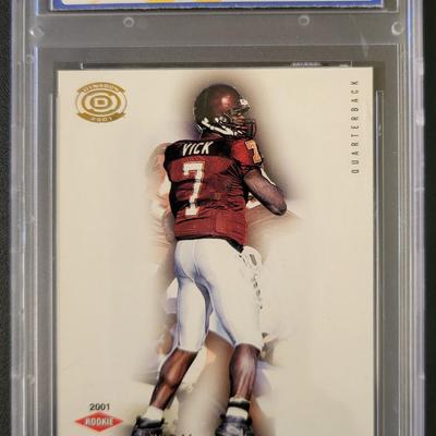 Sale Photo Thumbnail #254: 2001 Pacific Dynagon Michael Vick Rookie NFL Draft Picks WCG Gem-MT 10