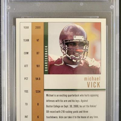 Sale Photo Thumbnail #267: 2001 Pacific Dynagon Michael Vick Rookie NFL Draft Picks WCG GEM-MT 10