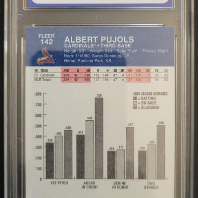 Sale Photo Thumbnail #281: 2002 Fleer Platinum Albert Pujols PGS Mint 9