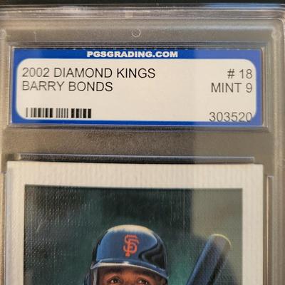 Sale Photo Thumbnail #307: 2002 Diamond Kings Barry Bonds PGS Mint 9