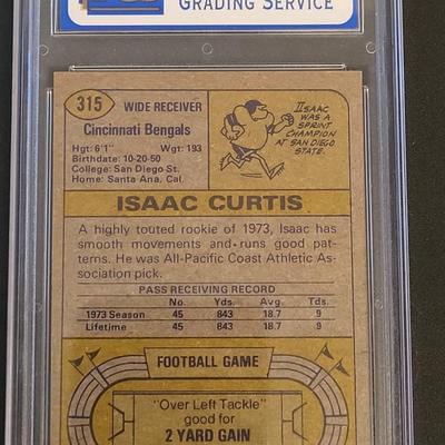 Sale Photo Thumbnail #312: 1974 TOPPS ISAAC CURTIS GRADED 7 NEAR MINT