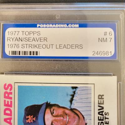 Sale Photo Thumbnail #316: 1977 Topps Ryan/Seaver 1976 Strikeout Leaders PGS NM 7