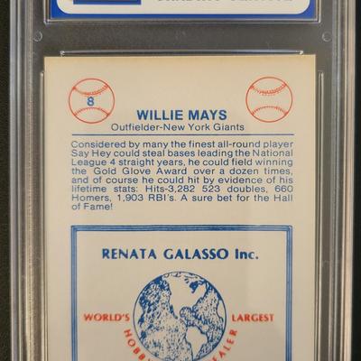 Sale Photo Thumbnail #328: 1977 TCMA Renata Galasso Willie Mays PGS NM-MT 8