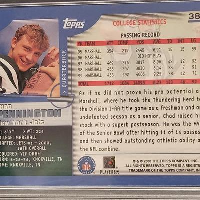 Sale Photo Thumbnail #333: 2000 TOPPS CHAD PENNINGTON GRADED 9 MINT RC Draft Pick