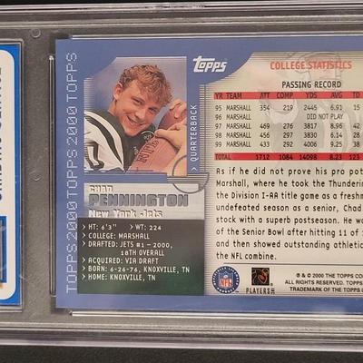 Sale Photo Thumbnail #332: 2000 TOPPS CHAD PENNINGTON GRADED 9 MINT RC Draft Pick