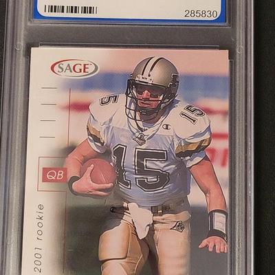 Sale Photo Thumbnail #339: 2001 SAGE DREW BREES GRADED 10 GEM-MT RC