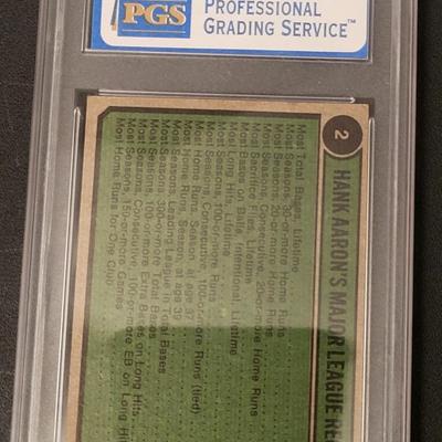 Sale Photo Thumbnail #361: 1974 TOPPS HANK AARON (HANK AARON SPECIAL 1954-1957) GRADED 6.5 EX-MT