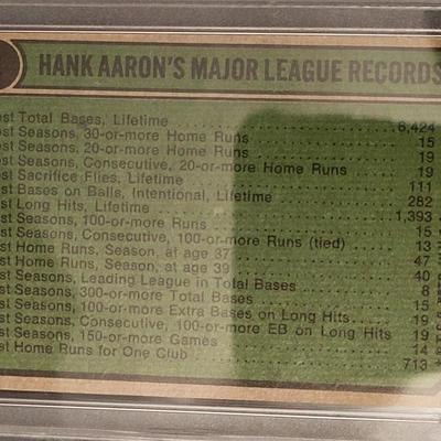 Sale Photo Thumbnail #362: 1974 TOPPS HANK AARON (HANK AARON SPECIAL 1954-1957) GRADED 6.5 EX-MT