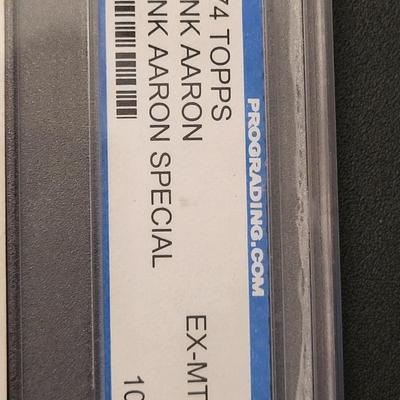 Sale Photo Thumbnail #360: 1974 TOPPS HANK AARON (HANK AARON SPECIAL 1954-1957) GRADED 6.5 EX-MT