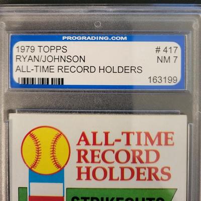 Sale Photo Thumbnail #365: 1979 Topps Ryan/Johnson All Time Record Holders Strikeouts PGS NM 7