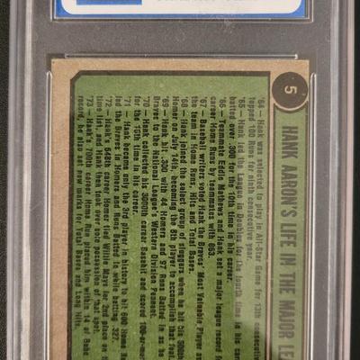 Sale Photo Thumbnail #372: 1974 Topps Hank Aaron Hank Aaron Special 1966-1969 PGS EX-MT + 6.5