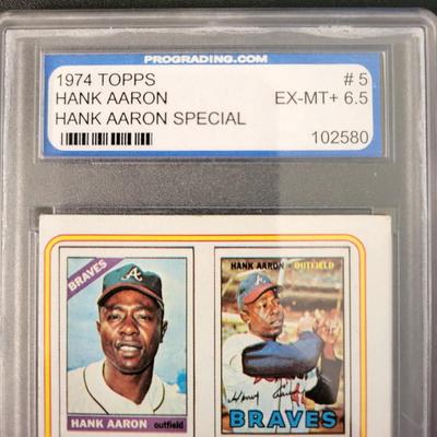Sale Photo Thumbnail #370: 1974 Topps Hank Aaron Hank Aaron Special 1966-1969 PGS EX-MT + 6.5