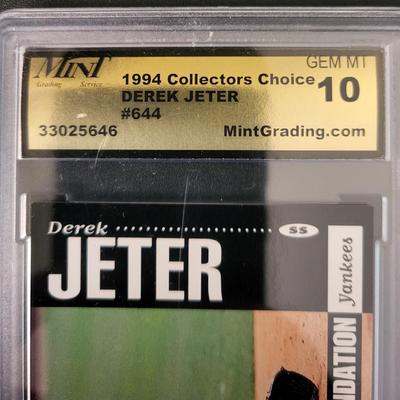 Sale Photo Thumbnail #380: 1994 Collectors Choice Derek Jeter MG GEM MT 10 Rookie Card