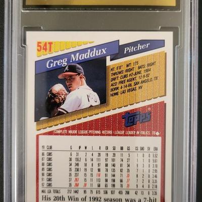 Sale Photo Thumbnail #387: 1993 Topps Traded Greg Maddux Mint GEM MT 10