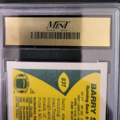 Sale Photo Thumbnail #396: 1989 Topps Traded Barry Sanders MGS Mint 9 Rookie card