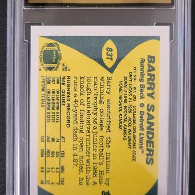 Sale Photo Thumbnail #408: 1989 Topps Traded Barry Sanders MGS GEM MT 10