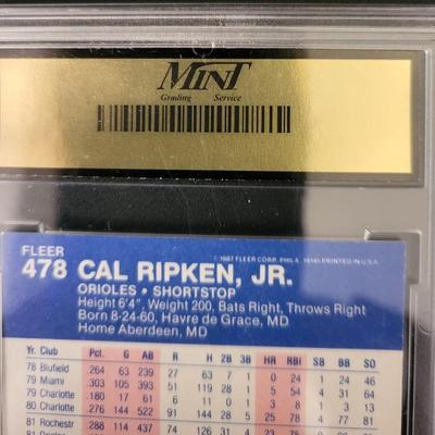 Sale Photo Thumbnail #411: 1987 Fleer Cal Ripken, Jr MGS 
GEM MT 10