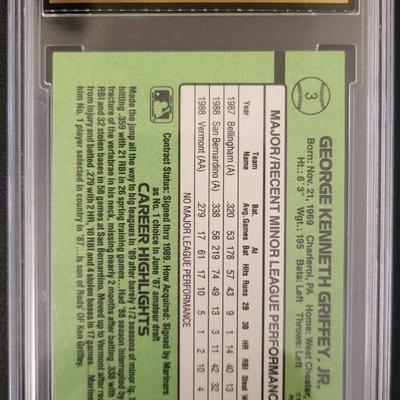 Sale Photo Thumbnail #420: 1989 Donruss Ken Griffey Jr. The Rookies MGS Mint 9