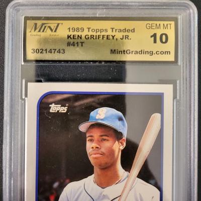 Sale Photo Thumbnail #425: 1989 Topps Traded Ken Griffey Jr. MGS GEM MT 10 RC