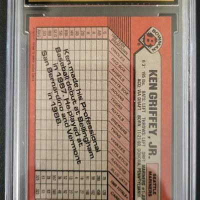 Sale Photo Thumbnail #432: 1989 Bowman Ken Griffey Jr MGS 
Mint 9