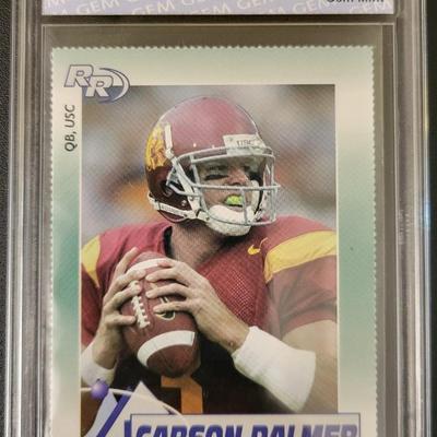 Sale Photo Thumbnail #448: 2002 Rookie Review #35 Carson Palmer Rookie Gem Trading Gem Mint 10