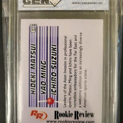 Sale Photo Thumbnail #452: 2003 Rookie Review #43 Matsui/Ming/Suzuki Asian Invasion Rookie Gem Grading Gem Mint 10