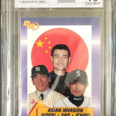 Sale Photo Thumbnail #449: 2003 Rookie Review #43 Matsui/Ming/Suzuki Asian Invasion Rookie Gem Grading Gem Mint 10