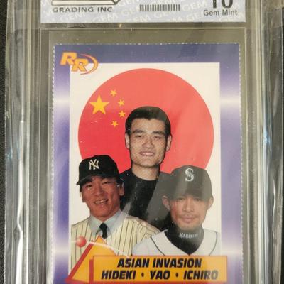 Sale Photo Thumbnail #453: 2003 Rookie Review #43 Matsui/Ming/Suzuki Asian Invasion Rookie Gem Grading Gem Mint 10