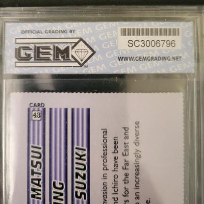 Sale Photo Thumbnail #451: 2003 Rookie Review #43 Matsui/Ming/Suzuki Asian Invasion Rookie Gem Grading Gem Mint 10