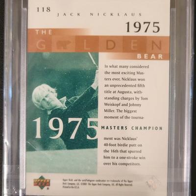 Sale Photo Thumbnail #467: 2001 Upperdeck Golf Jack Nicklaus GB Truegrade Sportscard Grading Service Gem Mint 10