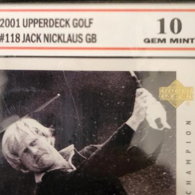Sale Photo Thumbnail #465: 2001 Upperdeck Golf Jack Nicklaus GB Truegrade Sportscard Grading Service Gem Mint 10