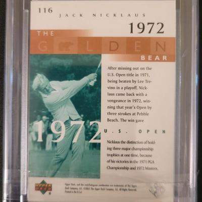 Sale Photo Thumbnail #472: 2001 Upperdeck Golf Jack Nicklaus GB Truegrade Sportscard Grading Service Gem Mint 10